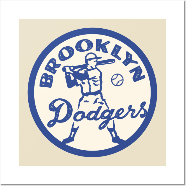 Old Baseball Brooklyn  Dodgers Wall Art by Punk Rock